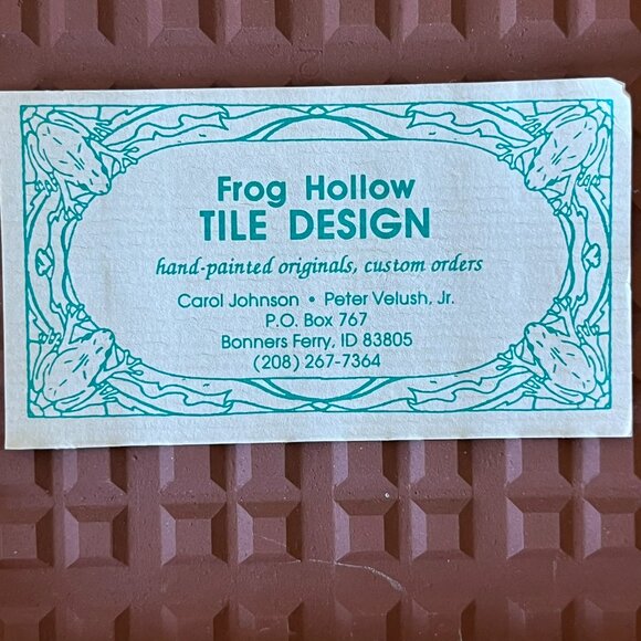 Frog Hollow Tile Design Flamingo Trivet Art Wood Frame 9x9" Idaho Carol Johnson - Picture 11 of 14